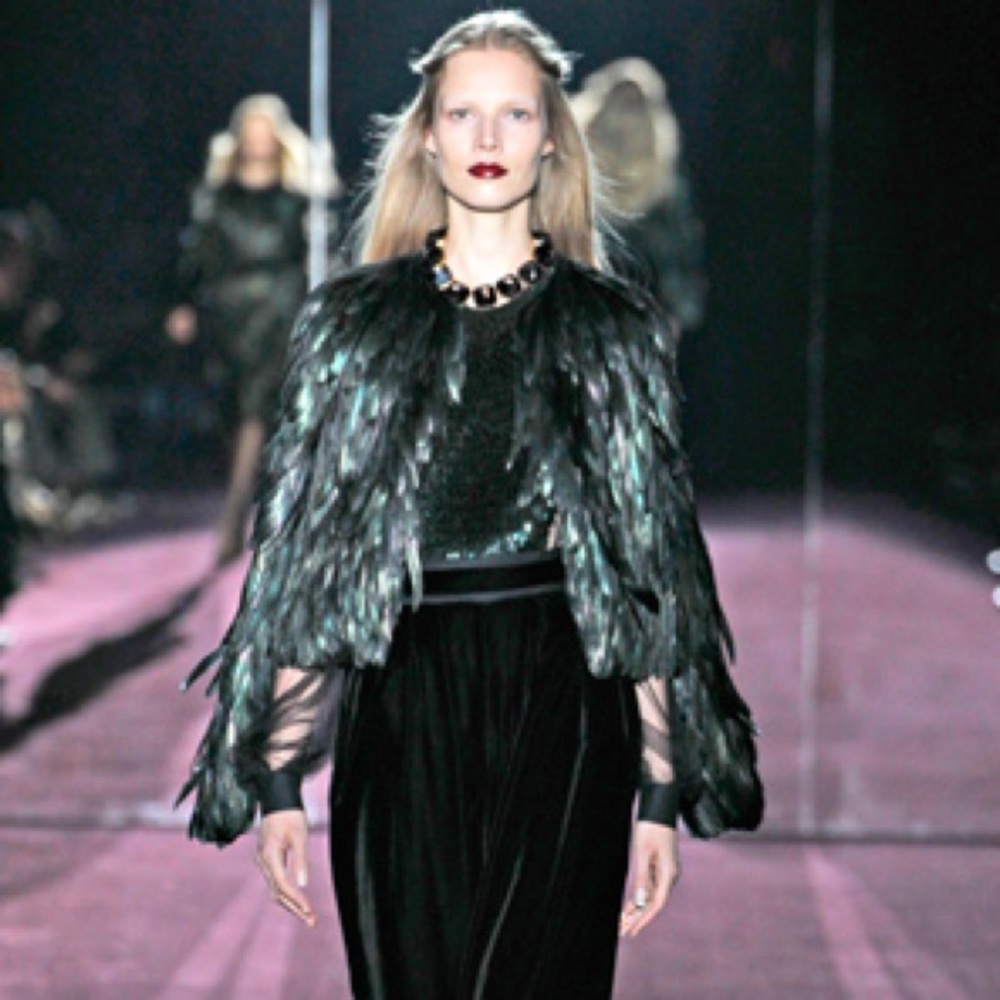 Rooster feather jacket